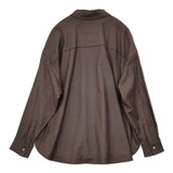 N.O.R.C フラノストレッチレギュラーシャツ 長袖シャツ ブラウン レディース ノーク【中古】5-1019T∞