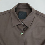 N.O.R.C フラノストレッチレギュラーシャツ 長袖シャツ ブラウン レディース ノーク【中古】5-1019T∞