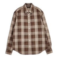 SCYE BASICS チェック コットン 長袖シャツ ベージュ ブラック レディース サイベーシックス【中古】5-0915M∞