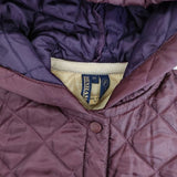 LAVENHAM キルティングフードコート 36 中綿 コート ワインレッド レディース ラベンハム【中古】5-1019T∞