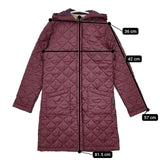 LAVENHAM キルティングフードコート 36 中綿 コート ワインレッド レディース ラベンハム【中古】5-1019T∞