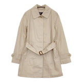 Traditional Weatherwear ポリウレタンコーティング 34 ベルト付き ステンカラーコート ベージュ レディース トラディショナルウェザーウェア【中古】5-0915M∞