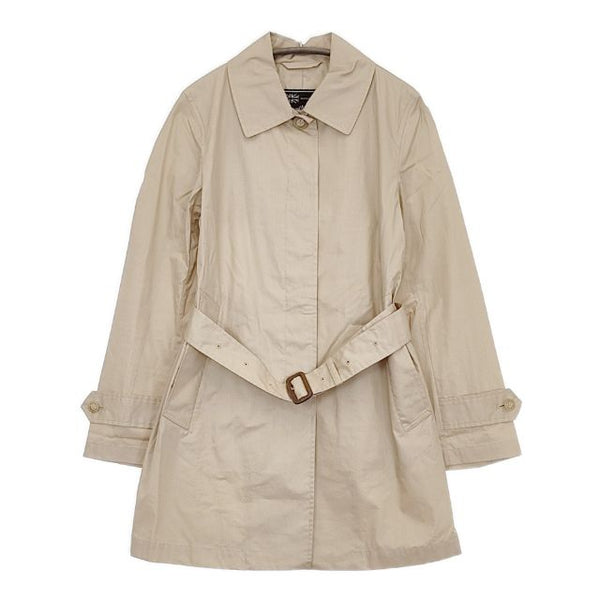 Traditional Weatherwear ポリウレタンコーティング 34 ベルト付き ステンカラーコート ベージュ レディース トラディショナルウェザーウェア【中古】5-0915M∞