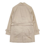 Traditional Weatherwear ポリウレタンコーティング 34 ベルト付き ステンカラーコート ベージュ レディース トラディショナルウェザーウェア【中古】5-0915M∞