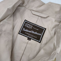 Traditional Weatherwear ポリウレタンコーティング 34 ベルト付き ステンカラーコート ベージュ レディース トラディショナルウェザーウェア【中古】5-0915M∞