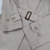 Traditional Weatherwear ポリウレタンコーティング 34 ベルト付き ステンカラーコート ベージュ レディース トラディショナルウェザーウェア【中古】5-0915M∞