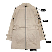 Traditional Weatherwear ポリウレタンコーティング 34 ベルト付き ステンカラーコート ベージュ レディース トラディショナルウェザーウェア【中古】5-0915M∞