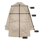 Traditional Weatherwear ポリウレタンコーティング 34 ベルト付き ステンカラーコート ベージュ レディース トラディショナルウェザーウェア【中古】5-0915M∞