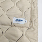 ARMEN ノーカラー キルティング サイズ0 コート ベージュ レディース アーメン【中古】5-0905T♪