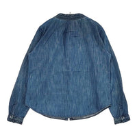 Pal'las Palace フリル コットン デニム インディゴ ブラウス シャツ ネイビー レディース パラスパレス【中古】5-0915M∞