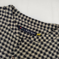 Pal'las Palace カーディガン チェック コットン ブラウス シャツ ベージュ ネイビー レディース パラスパレス【中古】5-0915M∞