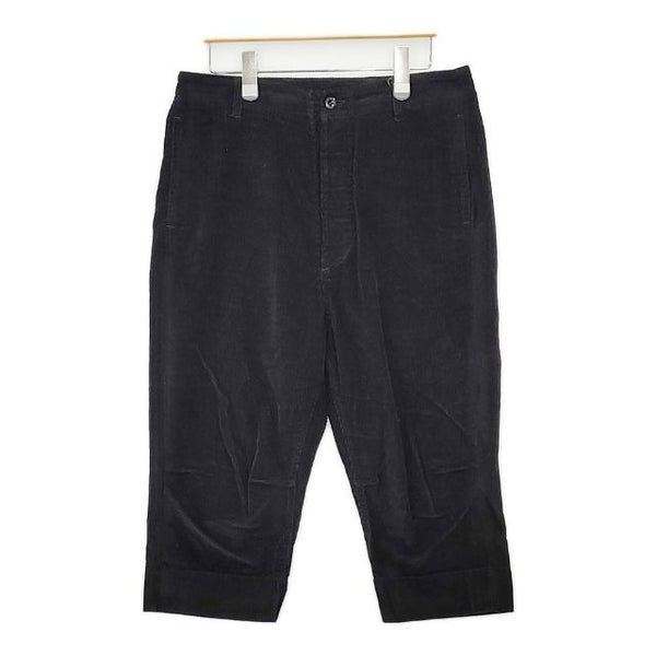Yarmo 英国製 コットン コーデュロイ クロップドパンツ ブラック レディース ヤーモ【中古】5-1019T∞