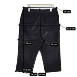 Yarmo 英国製 コットン コーデュロイ クロップドパンツ ブラック レディース ヤーモ【中古】5-1019T∞