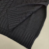 STAMP AND DIARY スリット ノースリーブニット ウールコットン ベスト ネイビー レディース スタンプ アンド ダイアリー【中古】5-1019T∞