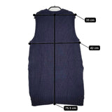 STAMP AND DIARY スリット ノースリーブニット ウールコットン ベスト ネイビー レディース スタンプ アンド ダイアリー【中古】5-1019T∞