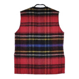 jejia イタリア製 ウールナイロン ベスト レッド ブルー レディース ジェジア【中古】5-1019T∞