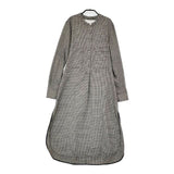 TICCA 千鳥格子 ウール ハーフボタン プルオーバー ワンピース ブラック ホワイト レディース ティッカ【中古】5-1019T∞