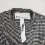 TICCA 千鳥格子 ウール ハーフボタン プルオーバー ワンピース ブラック ホワイト レディース ティッカ【中古】5-1019T∞