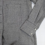 TICCA 千鳥格子 ウール ハーフボタン プルオーバー ワンピース ブラック ホワイト レディース ティッカ【中古】5-1019T∞