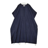 sawa takai 未使用品 ポンチョドレス 定価44000円 ウール ベルト付き ワンピース ネイビー レディース サワタカイ【中古】5-1019T∞
