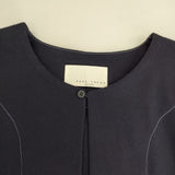 sawa takai 未使用品 ポンチョドレス 定価44000円 ウール ベルト付き ワンピース ネイビー レディース サワタカイ【中古】5-1019T∞