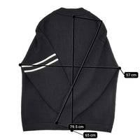 SPORTCLAD SHIPS別注 カレッジニット サイズF カーディガン ブラック ブラウン メンズ スポーツクラッド【中古】5-0928T△