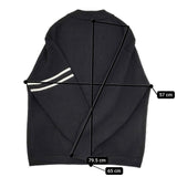 SPORTCLAD SHIPS別注 カレッジニット サイズF カーディガン ブラック ブラウン メンズ スポーツクラッド【中古】5-0928T△