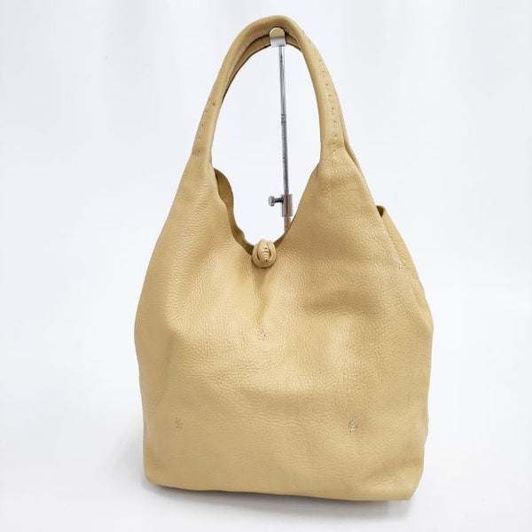 HENRY BEGUELIN レザー オミノ刺繍 トートバッグ ベージュ系 レディース エンリーベグリン【中古】5-0626G∞