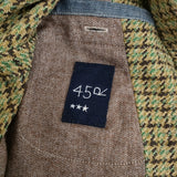 45R/45rpm コットンツイードの四角ジャケット 定価110000円 カーキ グリーン レディース フォーティーファイブアールピーエム【中古】5-0513M♪