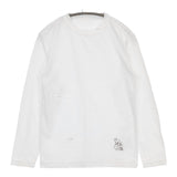 45R/45rpm ウマッコ刺繍の90845星Tシャツ 定価15400円 長袖Ｔシャツ カットソー ロンＴ ホワイト レディース フォーティーファイブアールピーエム【中古】5-0915M∞