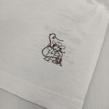 45R/45rpm ウマッコ刺繍の90845星Tシャツ 定価15400円 長袖Ｔシャツ カットソー ロンＴ ホワイト レディース フォーティーファイブアールピーエム【中古】5-0915M∞