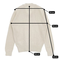 MHL. 595-8163501 コットン Vネック プルオーバー セーター ニット ベージュ レディース エムエイチエル【中古】5-0915M∞