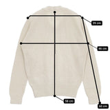 MHL. 595-8163501 コットン Vネック プルオーバー セーター ニット ベージュ レディース エムエイチエル【中古】5-0915M∞