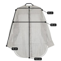 23区 210-5 BL.WO. ストライプ バンドカラー コットン 長袖シャツ グレー ホワイト レディース 23区【中古】5-0701M△