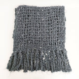 MAYDI 梳毛ウール ハンドメイド ストール マフラー ネイビー レディース マイディ【中古】5-1021T◎