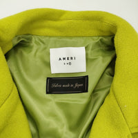 Ameri VINTAGE TRENCH LIKE MIDI COAT トレンチ ミディ丈 ウール 01220770740 コート 22AW ライムグリーン レディース アメリヴィンテージ【中古】5-1012A◆