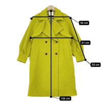 Ameri VINTAGE TRENCH LIKE MIDI COAT トレンチ ミディ丈 ウール 01220770740 コート 22AW ライムグリーン レディース アメリヴィンテージ【中古】5-1012A◆