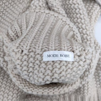 MODE ROBE ハイネック ウール ローゲージ セーター ニット ベージュ レディース モードローブ【中古】5-0917T∞