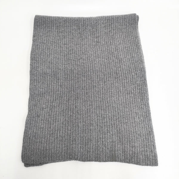 adam et Rope ウールカシミヤ リブ ストール マフラー グレー レディース アダムエロペ【中古】5-1021T◎