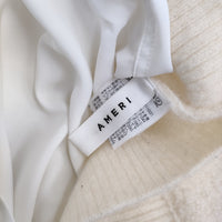 Ameri VINTAGE ドッキング レイヤード ボリュームスリーブ ハイネック セーター ニット ホワイト レディース アメリヴィンテージ【中古】5-0920T♪
