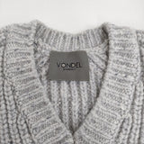 VONDEL V53145-03 サイズS Vネック ウールカシミヤ セーター ニット ライトグレー レディース フォンデル【中古】5-0920T♪
