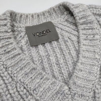 VONDEL V53145-03 サイズS Vネック ウールカシミヤ セーター ニット ライトグレー レディース フォンデル【中古】5-0920T♪