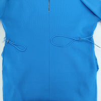 adam et Rope GAE-22170-B フォルムニットワンピース ワンピース ライトブルー レディース アダムエロペ【中古】5-0914T△