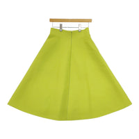 ESTNATION 12-109-09-120377 フレア ストレッチ ウォッシャブルニット ロングスカート ライトグリーン レディース エストネーション【中古】5-0701G△