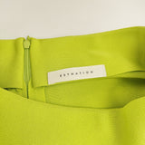 ESTNATION 12-109-09-120377 フレア ストレッチ ウォッシャブルニット ロングスカート ライトグリーン レディース エストネーション【中古】5-0701G△