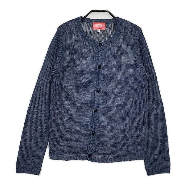 grown in the sun リネン 長袖 カーディガン ネイビー レディース グローンインザサン【中古】5-0601M∞