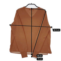 green label relaxing UNITED ARROWS 切替 KC W/A x フハク SCF PRT V/N PO セーター ニット ブラウン レディース グリーンレーベルリラクシング【中古】5-0913T∞