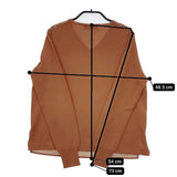 green label relaxing UNITED ARROWS 切替 KC W/A x フハク SCF PRT V/N PO セーター ニット ブラウン レディース グリーンレーベルリラクシング【中古】5-0913T∞
