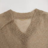 Deuxieme Classe Sheer V/N Mohair Knit 定価37400円 モヘア混 セーター ニット 23AW ベージュ レディース ドゥーズィエムクラス【中古】5-0920T♪