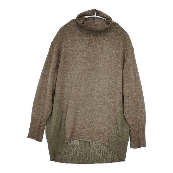pas de calais ロールネック アルパカニット ai-2010 2097-200 セーター ニット カーキ レディース パドカレ【中古】5-0913T∞